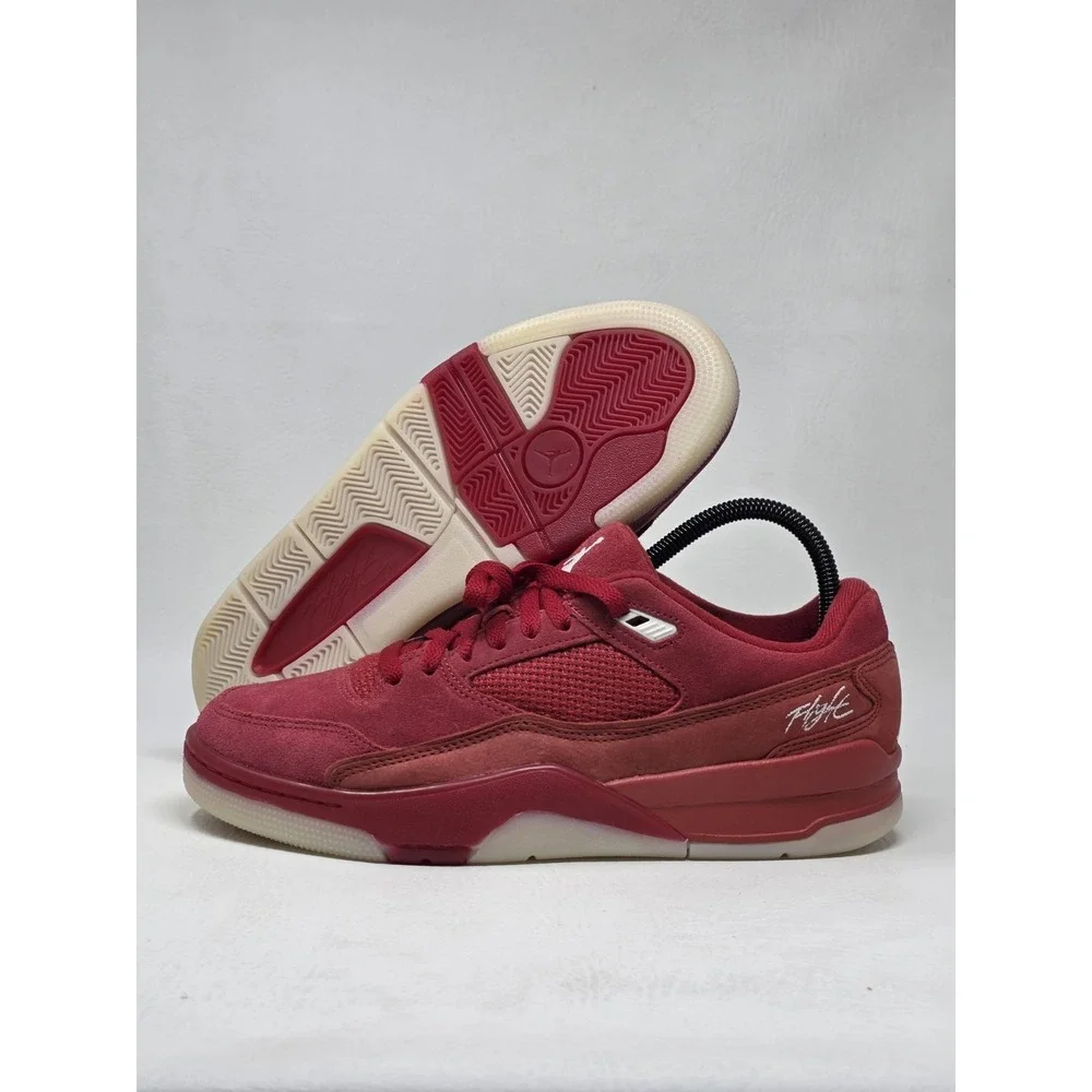 Air Jordan Flight Court Red Sneakers Shoes Womens FZ9854-601 Size 10.5 New
